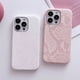 thumbnail image 2 of Funda de teléfono de silicona suave con textura de serpiente elegante y lujosa para iPhone 11 12 13 14 15 16 Pro MAX Plus X XS XR 8 Funda blanca y rosa, 2 of 5