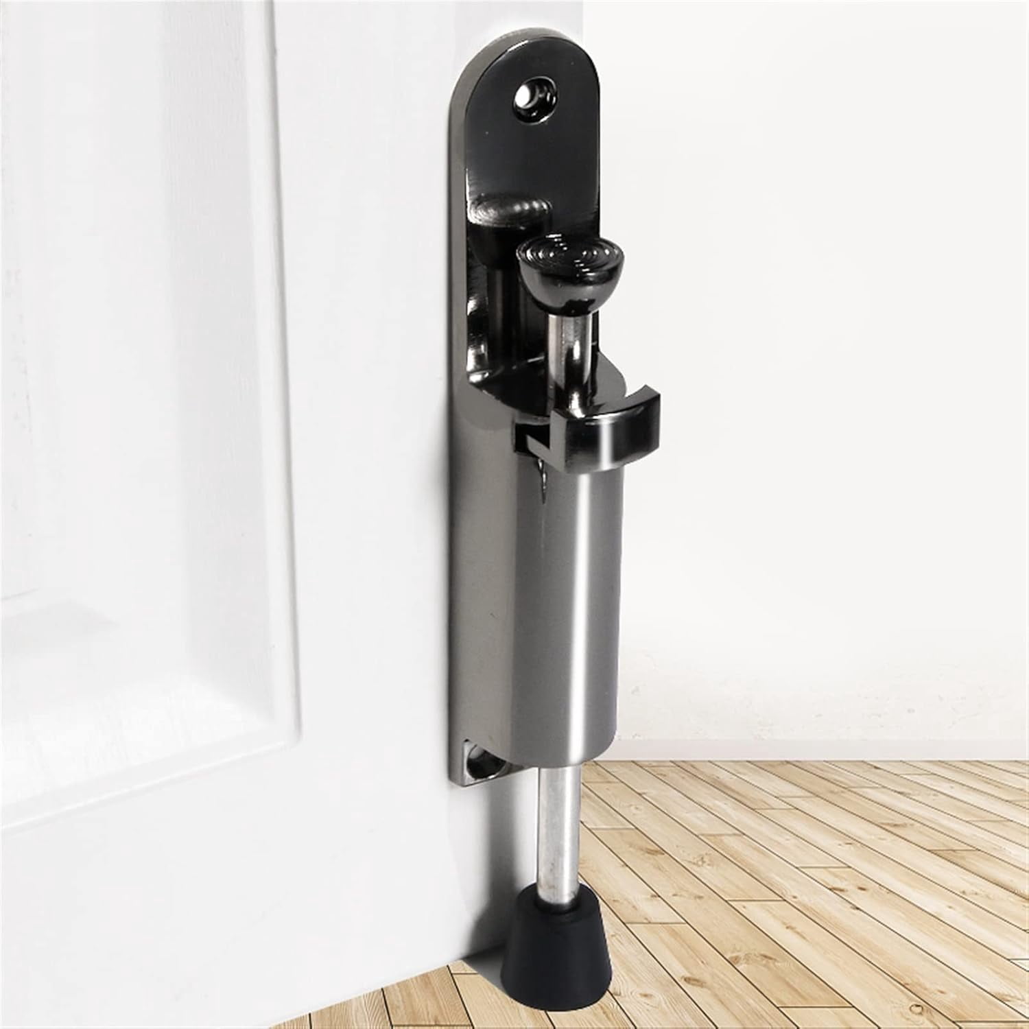 Zinc Alloy Foot-Operated Lever Door Stops Adjustable Kickdown Bronze Door Holder Door Stop Hardware Door Buffer Fittings 1Pcs