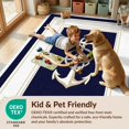 thumbnail image 4 of Design&I 8'x10' Washable Area Rug Nautical Maritime Knot With Anchor Emblem And Striped Border for Dining Room, Large Office, Lounge, Snag-Free, 4 of 7