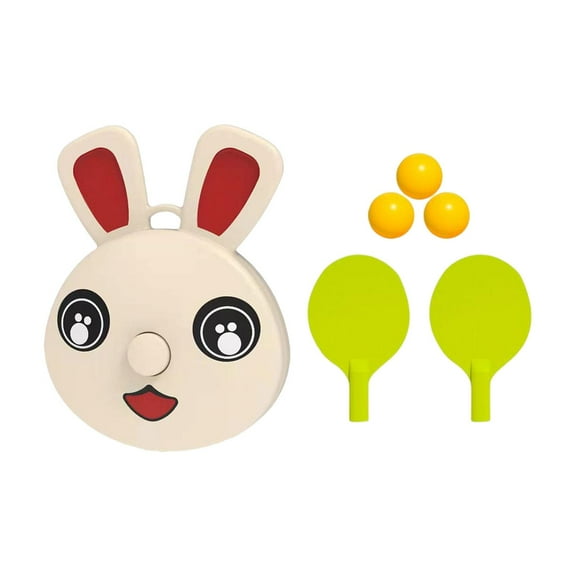 Yunhgft Table Tennis Paddles and Ball Set Table Tennis Training Parent Child Toy Hanging Rabbit 9x7cm
