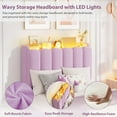 thumbnail image 5 of Bed Frame with 2 Storage Drawers, Upholstered Bed Frame Queen Size with LED Lights Headboard, No Box Spring Needed, Easy Assembly, 5 of 7