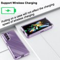 thumbnail image 5 of Compatible for Samsung Galaxy Z Fold 5 Case, Galaxy Z Fold 5 Clear Phone Case Cover with Four Corners Airbag Fall Prevention, Slim Thin Shockproof Protective Cases for Samsung Z Fold 5 (Purple), 5 of 12