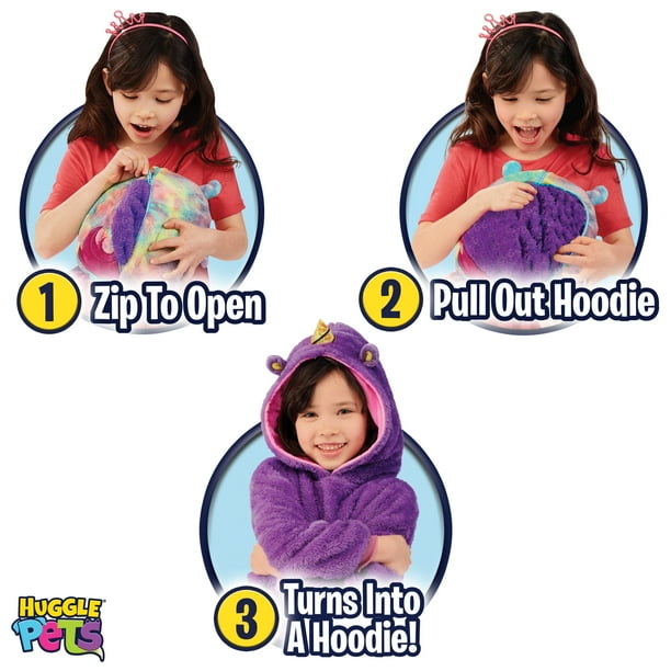 Huggle Pets Rainbow Unicorn Animal Hoodie Walmart