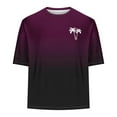 thumbnail image 3 of Mens Camisas de Manga Corta Impresión Casual Deportes Cuello Redondo Blusa, Poliéster Ligero para la Primavera Verano Al Aire Libre Uso Diario, 3 of 4