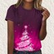 thumbnail image 2 of Camisetas Casuales de las Mujeres Suéter de Manga Corta Impreso Cuello Redondo, Poliéster Ligero para Todas las Estaciones Diario Y Confort de Uso, 2 of 4