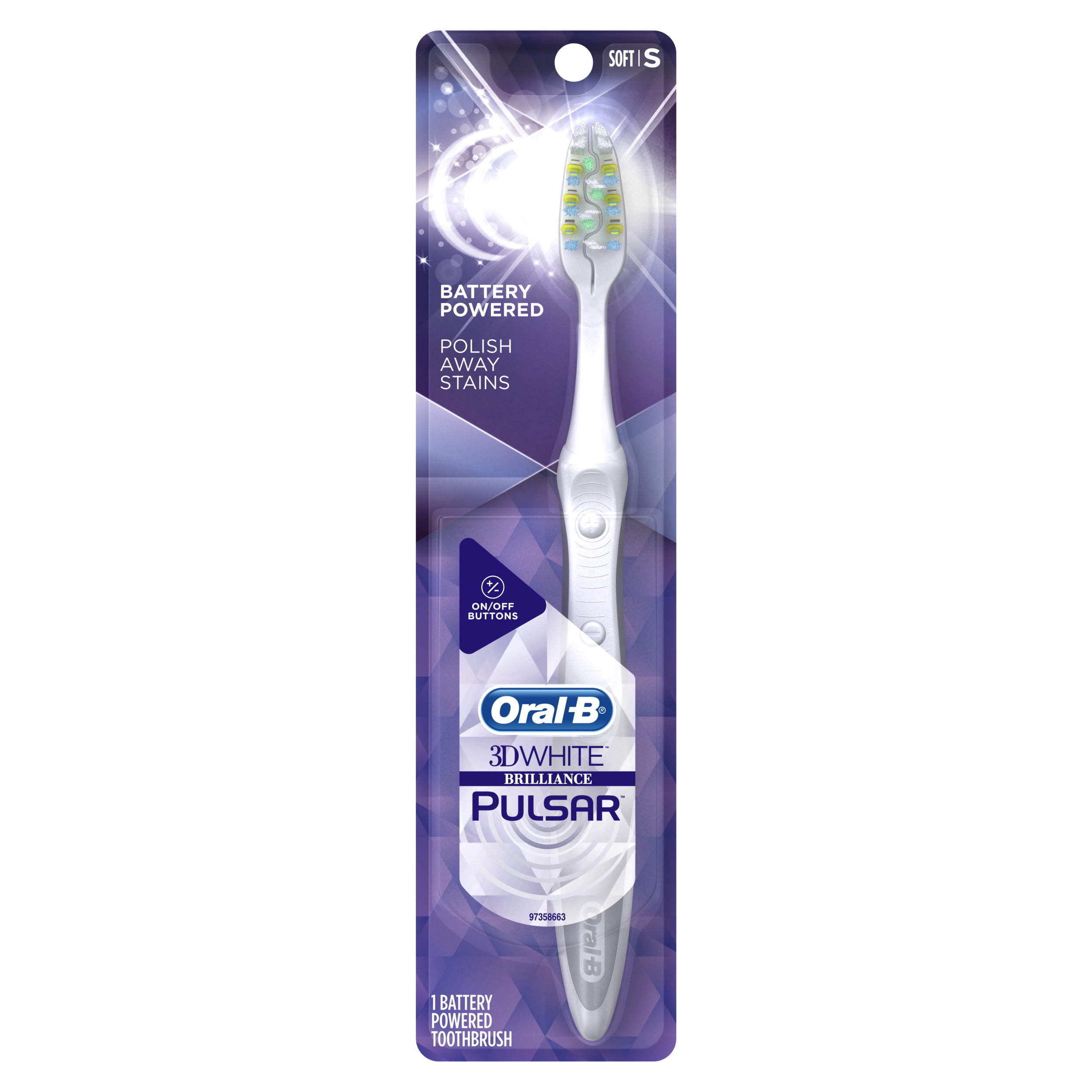 Oral B Pulsar Whitening Battery Powered Toothbrush Soft 1 Count