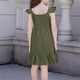 thumbnail image 4 of Vestido de Fiesta de Niña Bebé Color Sólido Plisado Casual con Botón Camisola Y Vestido de Princesa de Manga Larga Niñas de Moda Princesa Vestir, 4 of 6