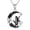 04-Apri-White, variant on Black Cat Necklace 925 Sterling Silver Black Crescent Moon Star Pendant with Heart Birthstone Necklace Anniversary Gothic Jewelry Gifts for Women Wife Cat Lover