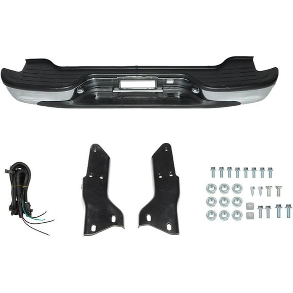 labwork Chrome Steel Rear Step Bumper Assembly Replacement for 2000-2006 Chevy Tahoe Suburban Yukon XL GM1196101 GM1197101