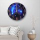 thumbnail image 5 of Reloj de pared de cristal de 12 pulgadas, funciona con pilas, azul, , silencioso, sin tictac, analógico, con diseño de galaxia espacial., 5 of 5