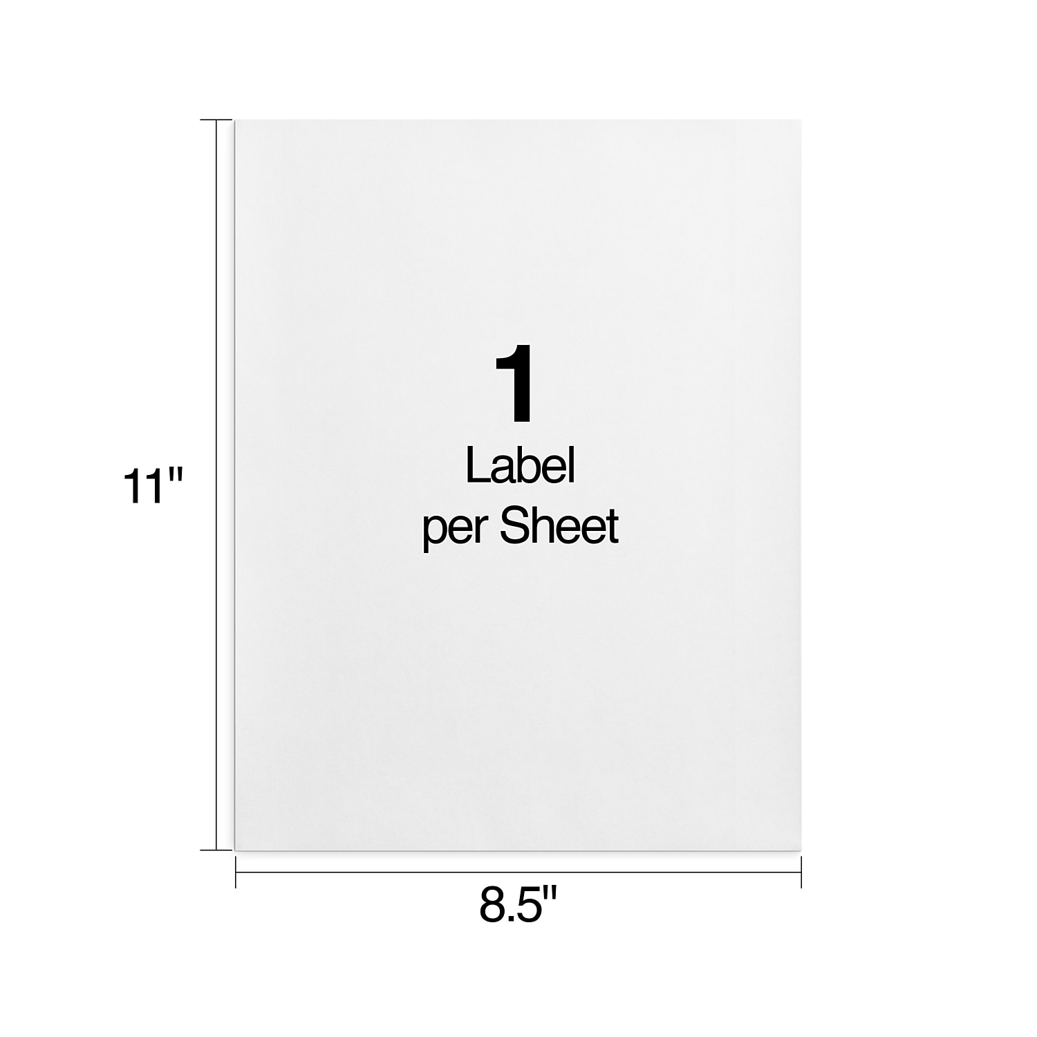 Staples Laser/Inkjet Shipping Labels 8 1/2" x 11" White 1 Label/Sheet 518346