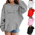 thumbnail image 5 of SGMVNU Boys Girls Hoodies 9-10 Years Light Gray Hoodies for Girls Trendy Y2K Cute Long Sleeve Letter Print Hooded Sweatshirts Pullover Tops with Pockets, 5 of 5