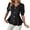 Black, variant on Women Business Casual Tops Puff Sleeve Peplum Work Shirts V Neck Dressy Office Wear