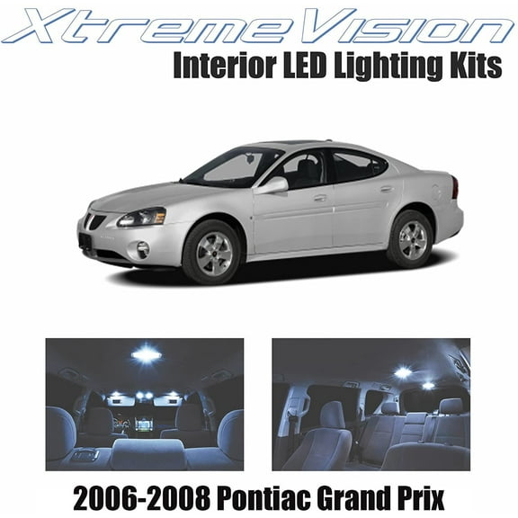 XtremeVision Interior LED for Pontiac Grand Prix 2006-2008 8 Pieces Cool White Interior LED Kit   Installation Tool