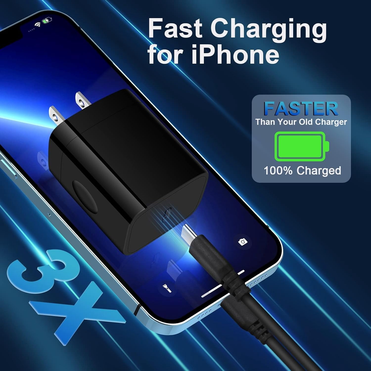 NeoMart Type C Phone Fast Charger for Samsung Galaxy Z Flip7 FE 7 6 5 4 3 Z Fold7 6 5 4 A16 5G A15 A35 A25 A55 A56 S25 Ultra S24 S23 S22 S21,9a,9 Pro XL Fold,9,8,Wall Charger Cube USB C Cable 6FT
