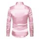 thumbnail image 3 of Camisas casuales de color sólido para hombres Camisas de manga larga con solapa brillante a la moda para hombres, 3 of 4