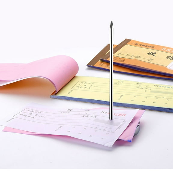 PBPBOX Stainless Steel Receipt Bill Holder Spike for Restaurant Office Desk Organization