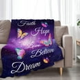 thumbnail image 2 of Butterfly Blanket for Women Girls Soft Warm Purple Butterfly Stuff Decor Fleece Throw Blanket Plush Cozy Butterfly Animal Lightweight Flannel Gifts Blankets for Kids Adults 50"X40", 2 of 6