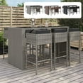 thumbnail image 4 of vidaXL Patio Bar Set 7 Piece Wicker Table and Stool with Cushions Poly Rattan, 4 of 9