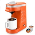 thumbnail image 1 of CHULUX Mini cafetera para cápsulas K, cafetera individual para una taza americana, cafetera ligera en cápsulas, color naranja, 1 of 5