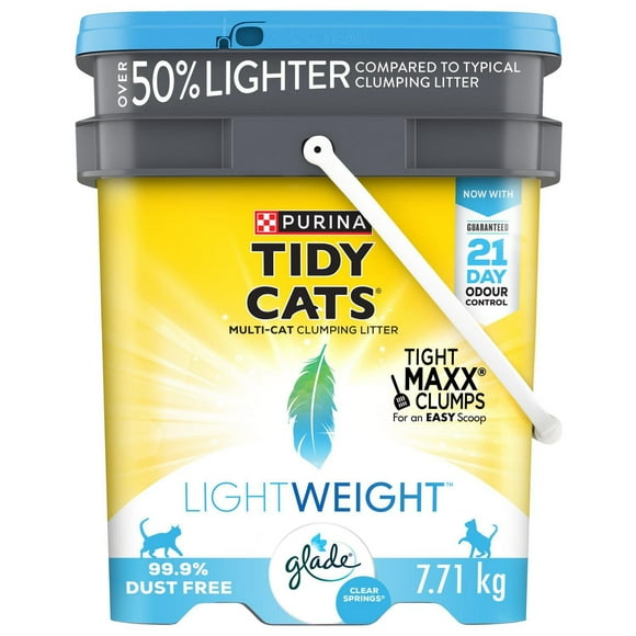Tidy Cats Poids plume Multi-chats avec le parfum Clear Springs, Litière pour Chats 7.71 kg 7.71 kg