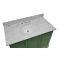 thumbnail image 2 of Bella 42" Bathroom Vanity with Sage Green Cabinet and Carrara Marble Top, 2 of 6