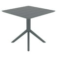 thumbnail image 4 of Compamia Paris Square Table 31 inch Dark Gray, 4 of 5
