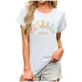 thumbnail image 3 of TaTaai Fashion Casual Women T Shirt Cotton Easter Print Crew Neck Short Sleeve Loose Fit Soft Breathable Lightweight Daily Holiday Street Wear Top Gift, 3 of 6