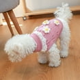 thumbnail image 4 of Small Dog Sweaters Flower Knitted Pet Cat Sweater Warm Dog Sweatshirt Dog Winter Clod Weather Clothes Kitten Puppy Apparel, 4 of 15