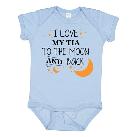 

Inktastic I Love My Tia to the Moon and Back Gift Baby Boy or Baby Girl Bodysuit