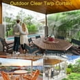 thumbnail image 3 of Clear Tarps Heavy Duty PVC, Transparent Tarp Durable Waterproof Dustproof Windproof, Tarpaulin with Grommets & Ropes for Greenhouse, Patio, Garden, Pavilion, Chicken, Porch, Outdoor（6' x 8'）, 3 of 9