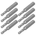 thumbnail image 4 of 8pcs 10mm Screwdriver Bits Hex Scoket High Hardness Alloy Steel Magnetic Drill Bits S1/4 65mm, 4 of 5