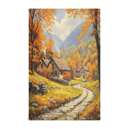 

Kitchen Towel 28x18 Inches x4，Plate Towel Decorative Towel Napkin Tea Towel Tea Towels For Kitchen Dish Cloths & Dish Towels Picturesque Autumn