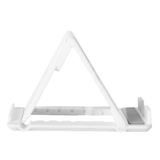 Base de plástico para funda de teléfono móvil, soporte portátil, soporte creativo para teléfono de escritorio, para smartphone y tableta (blanco)