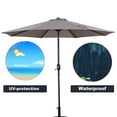 thumbnail image 6 of ACEGOSES 9ft Patio Umbrella Outdoor Umbrella with Tilt and Crank 8 Ribs,Sand Brown, 6 of 8