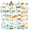 4A, variant on cartoon Goldfish Theme Stickers, Waterproof Goldfish Theme Sticker for Water Bottle Laptop Phone Cases Planner Skateboard Luggage Helmet Party Favor Decor, Ideal for Adults Teens Teacher Rewards