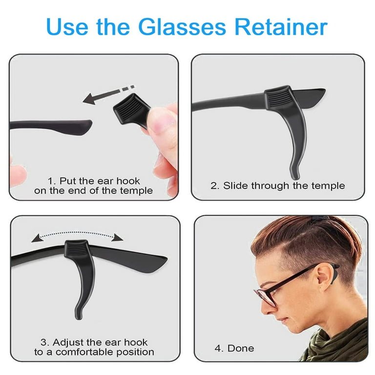 Eyeglasses Nose Holder One-piece Silicone U Type Screw Lock Type