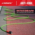 thumbnail image 2 of YAMATIC Pressure Washer Hose 50FT X 1/4", Kink Resistant Real 3200 PSI Heavy Duty Power Washer Extension Replacement Hose With M22-14mm x 3/8" Quick Connect Kit For Gas & Electric, Green, 2 of 9