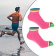 thumbnail image 5 of 4 Pairs Full Finger Toe Socks Men Women Non Slip Sticky Five Toe Socks for Sport Daily Fit Mutlicolor Rose Red, 5 of 7