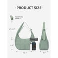 thumbnail image 3 of XINLANER Small Crescent Puffer Purse Shoulder Bag for Women Nylon Quilted Purses Bag Adjustable Shoulder Strap Puffy bag, 3 of 5