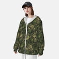 thumbnail image 3 of Gaeub Green Camouflage Skull Men's and Women's UPF 50+ Long-Sleeved Sun Protection Clothing, Fishing Shirt Long Sleeve Zip-Small, 3 of 7