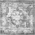 thumbnail image 1 of Unique Loom 3151831 5 x 5 ft. Salle Garnier Sofia Square Rug, Gray, 1 of 2