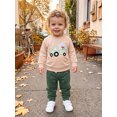 thumbnail image 4 of RUINIXCW Toddler Boy Fall Outfit Long Sleeve Crew Neck Pullover Sweatshirt and Pants, 4 of 7