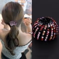 thumbnail image 3 of Paquete de 2 bandas para el cabello Clip automático para el cabello con forma de nido de pájaro, hebillas para coleta, pasadores retráctiles para el cabello para mujeres y niñas Zefei Wu 9024735034650, 3 of 5
