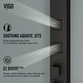 thumbnail image 2 of VIGO Sutton 58 in. H x 4 in. W 4-Jet Shower Panel System with Adjustable Square Head and Hand Shower Wand in Matte Black, 2 of 12