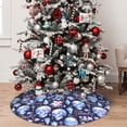 thumbnail image 5 of Sikiie crystal cool Skull flower 30-48 inches {designName} Print Christmas Tree Skirt Snowman Xmas Tree Skirt with Edge Christmas Decorations for Holiday Party36", 5 of 7