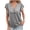 Gray, variant on WIZUTIZ Plus Size Tops for Women up to 65% Off Work Out Loose Fit Breathable Athletic Shirts Ladies Trendy Short Sleeve Tshirt Sports Solid Tops Retro Fashion Tshirts Vintage V-Neck Tee T-shirt Bl