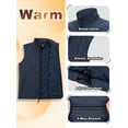 thumbnail image 4 of Off Road Ventures Men's Lightweight Vest Warm Insulated Waterproof Sleeveless Outerwear Jacket for Winter, 4 of 6