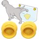 thumbnail image 5 of Montaje en la pared PEE PIEJO Soporte autoadhesivo Potty Capacitación Palo de la casa Corrección Herramientas Herramientas Universal Grandes Mascotas Suministros Amarillo Pata Inevent PT000709-02B, 5 of 7
