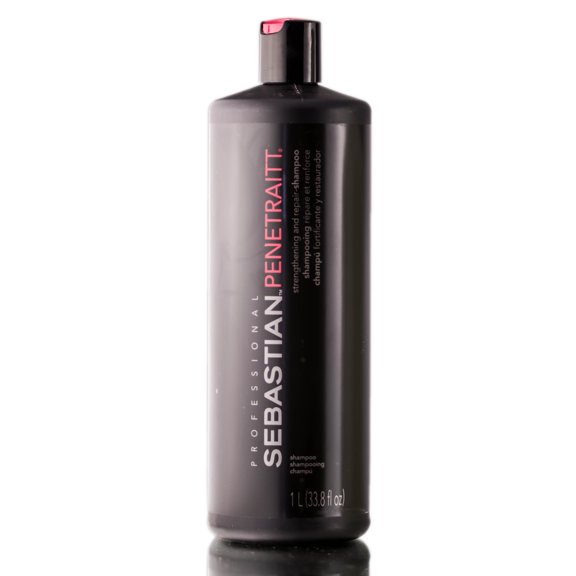 33.8 oz , Sebastian Penetraitt Strengthening and Repair Shampoo Hair, Pack of 1 w/ SLEEKSHOP Teasing Comb